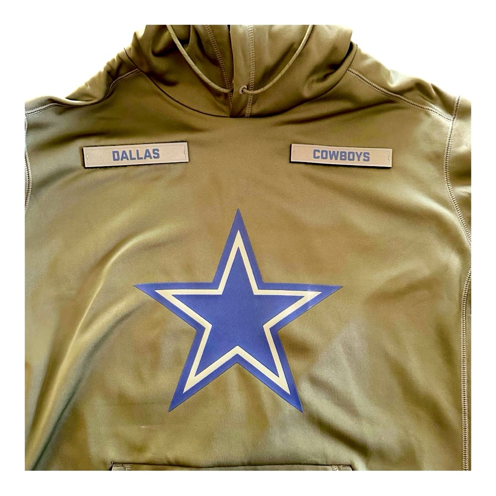 Authentic licensed Nike NFL Salute to Service Dallas Cowboys hoodie.